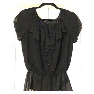 🌺 Guess Sheer Ruffled Blouse